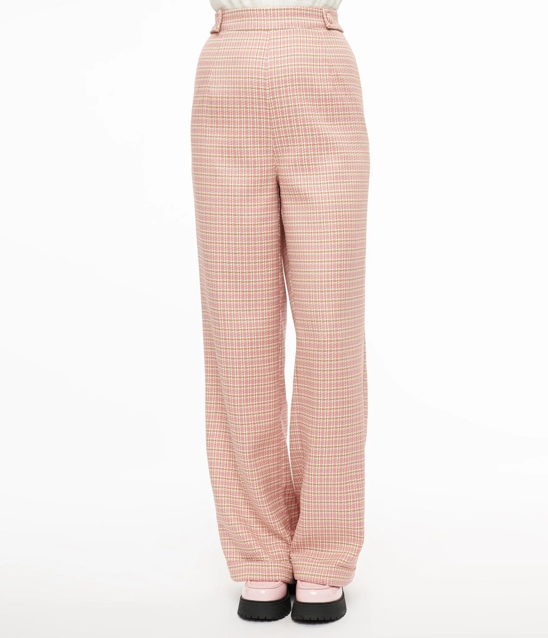 1940s Pink Check Ruby Trousers