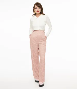 1940s Pink Check Ruby Trousers