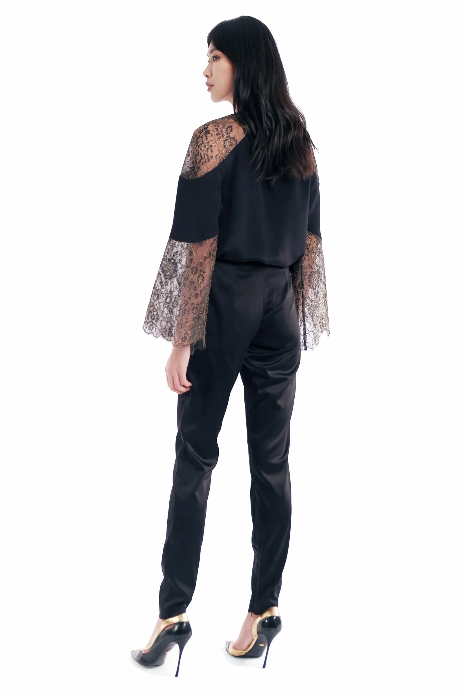 Amari Lace Silk Blouse