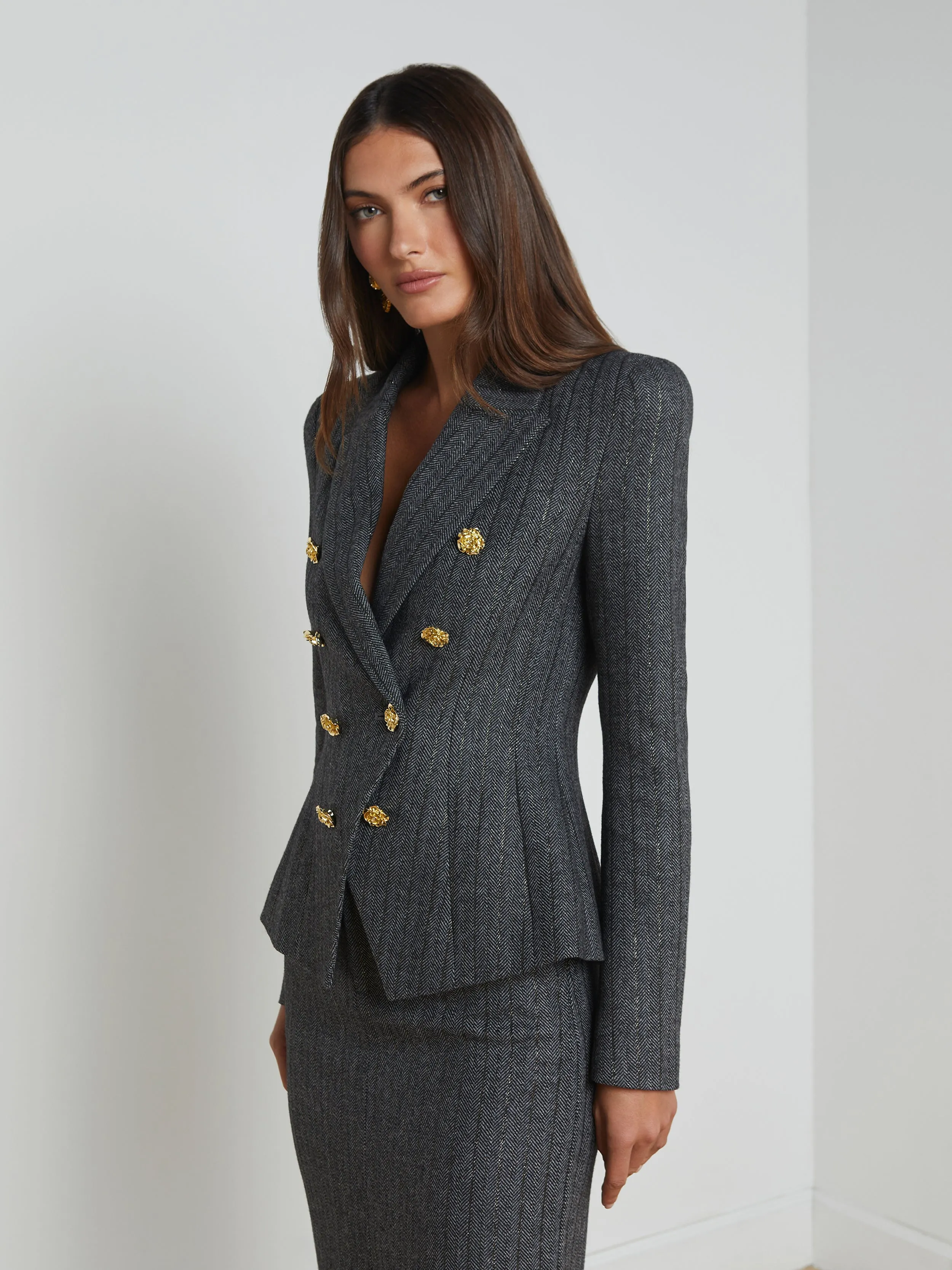 Bethany Herringbone Blazer