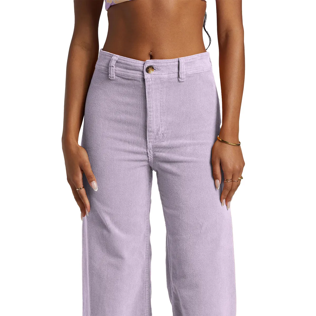 Billabong Women's Free Fall Wide-Leg Corduroy Pants