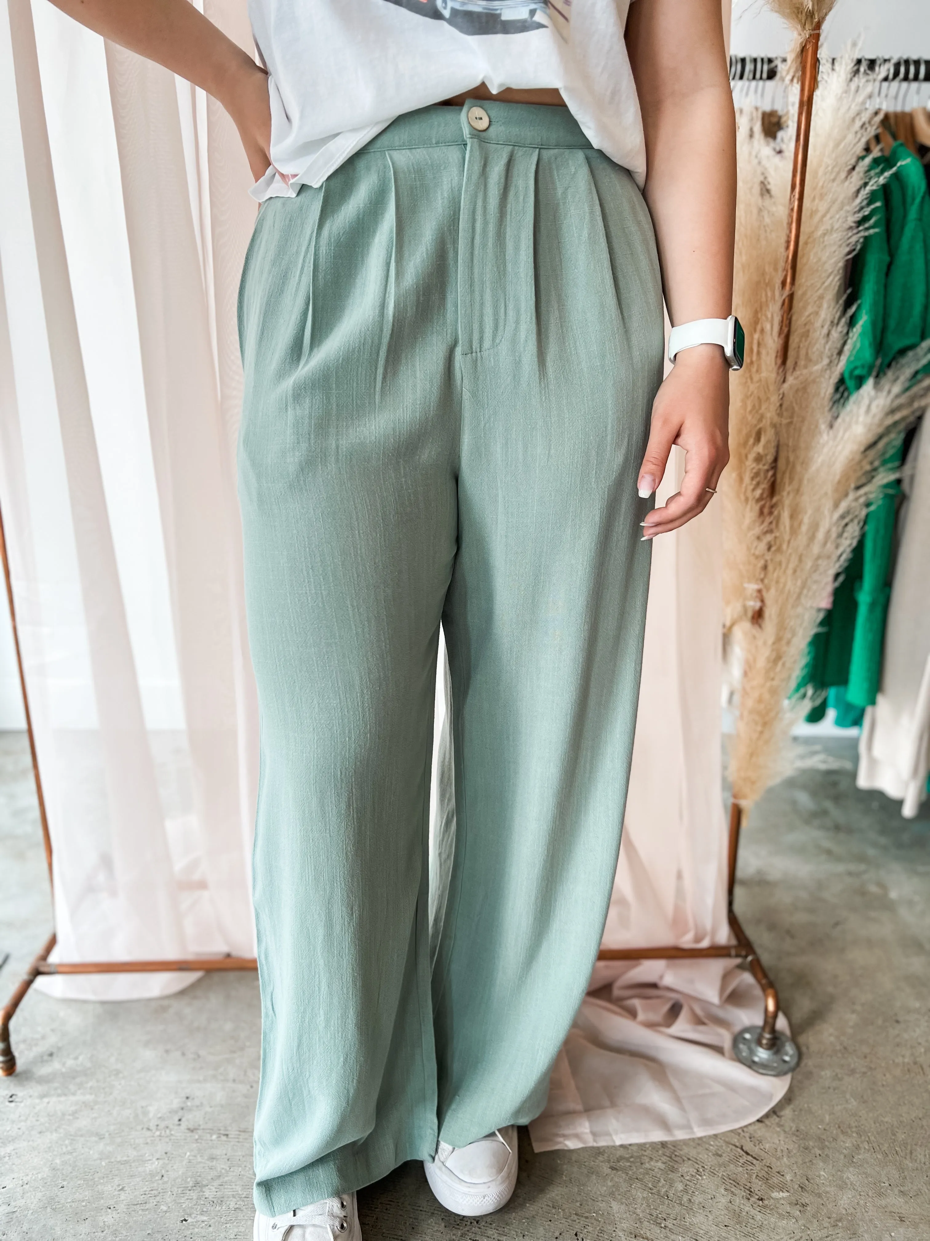 Botanical Linen Trousers