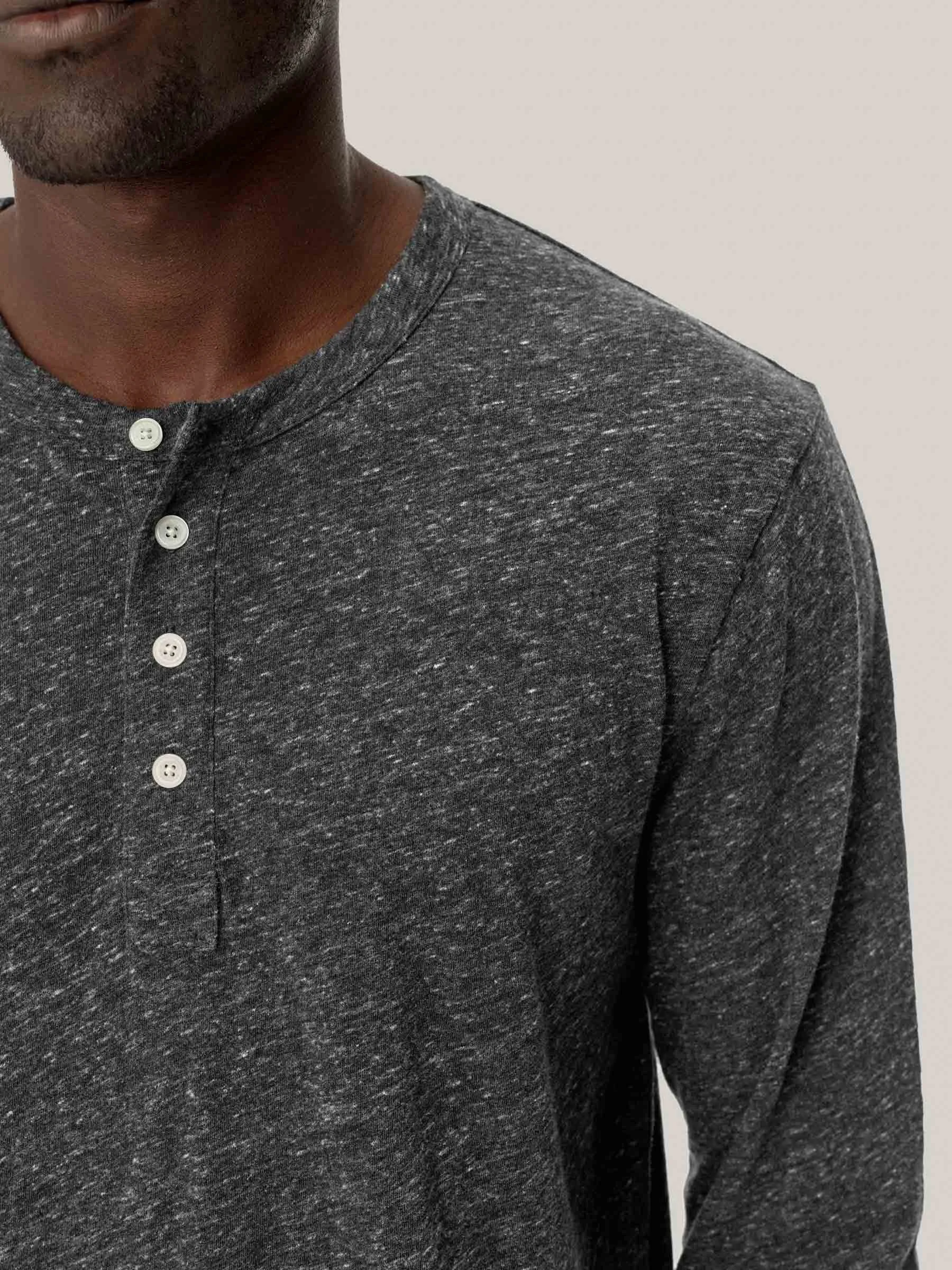 Charcoal Vintage Tri-Blend Henley