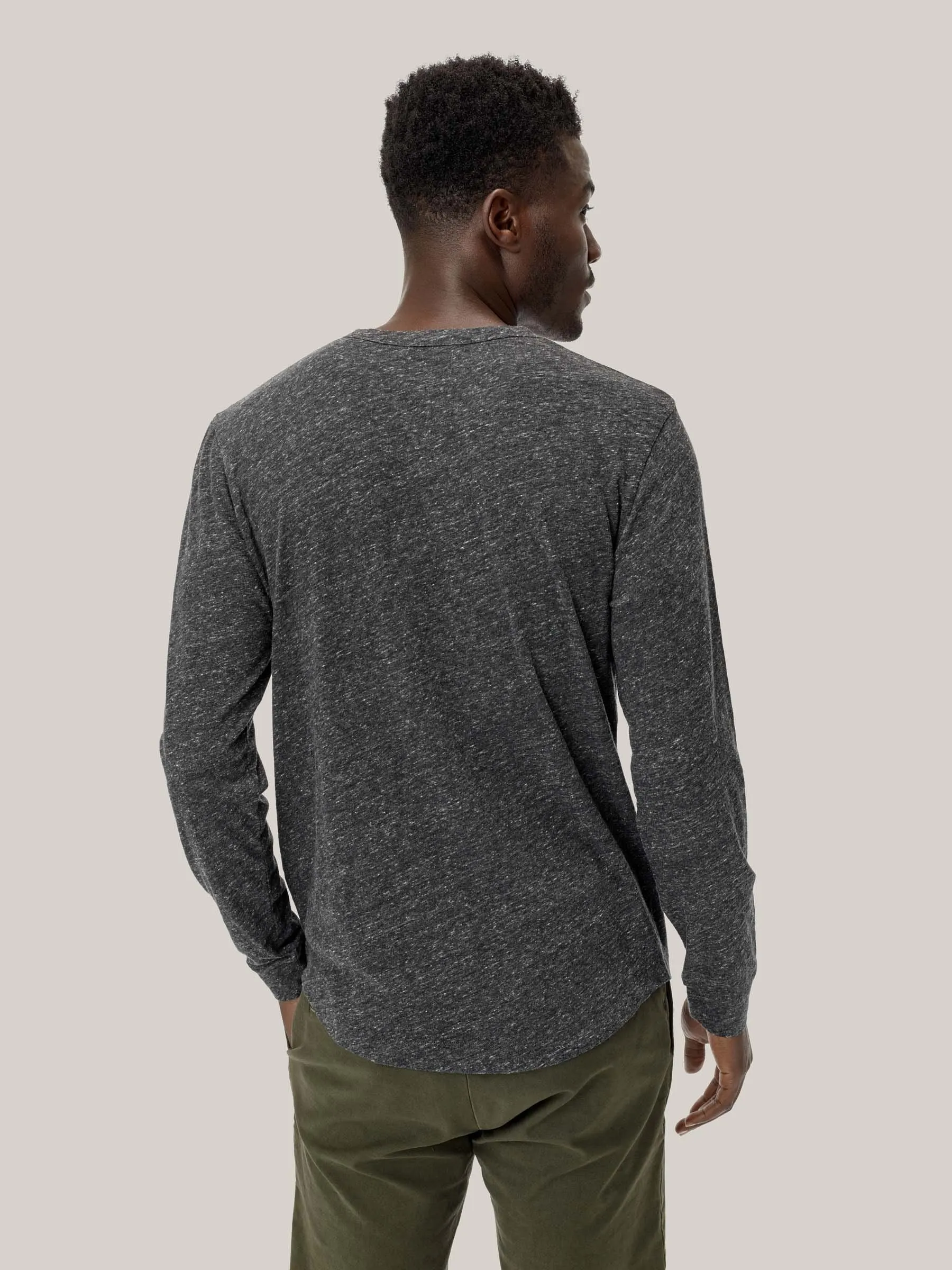 Charcoal Vintage Tri-Blend Henley