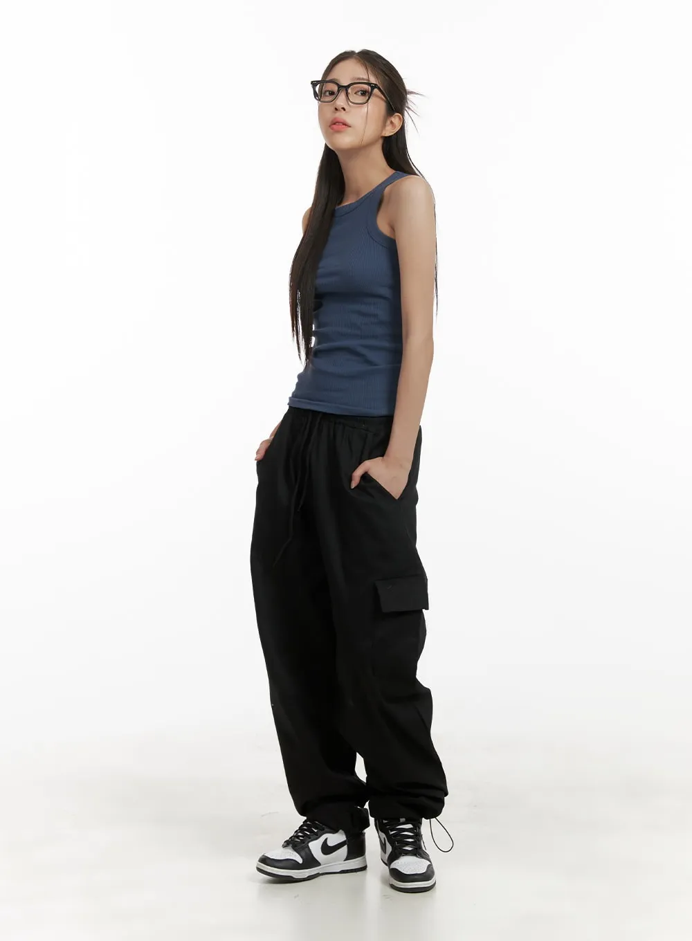 Comfy Cargo Pants (Black) OA429