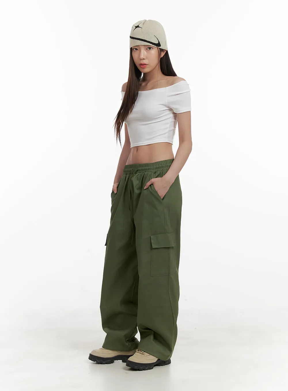 Comfy Cargo Pants (Dark Green) OA429