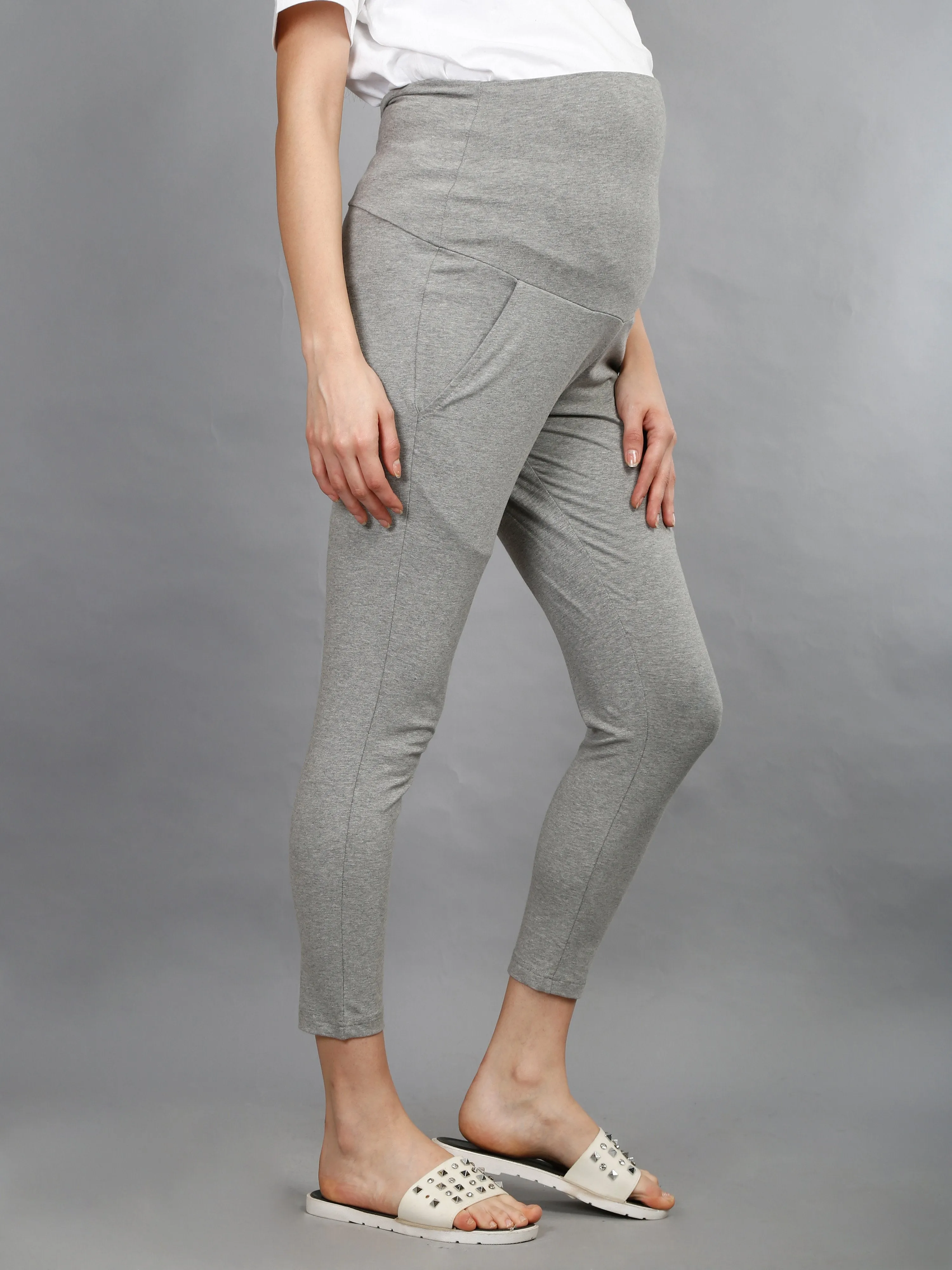 Comfy Maternity Leggings Grey