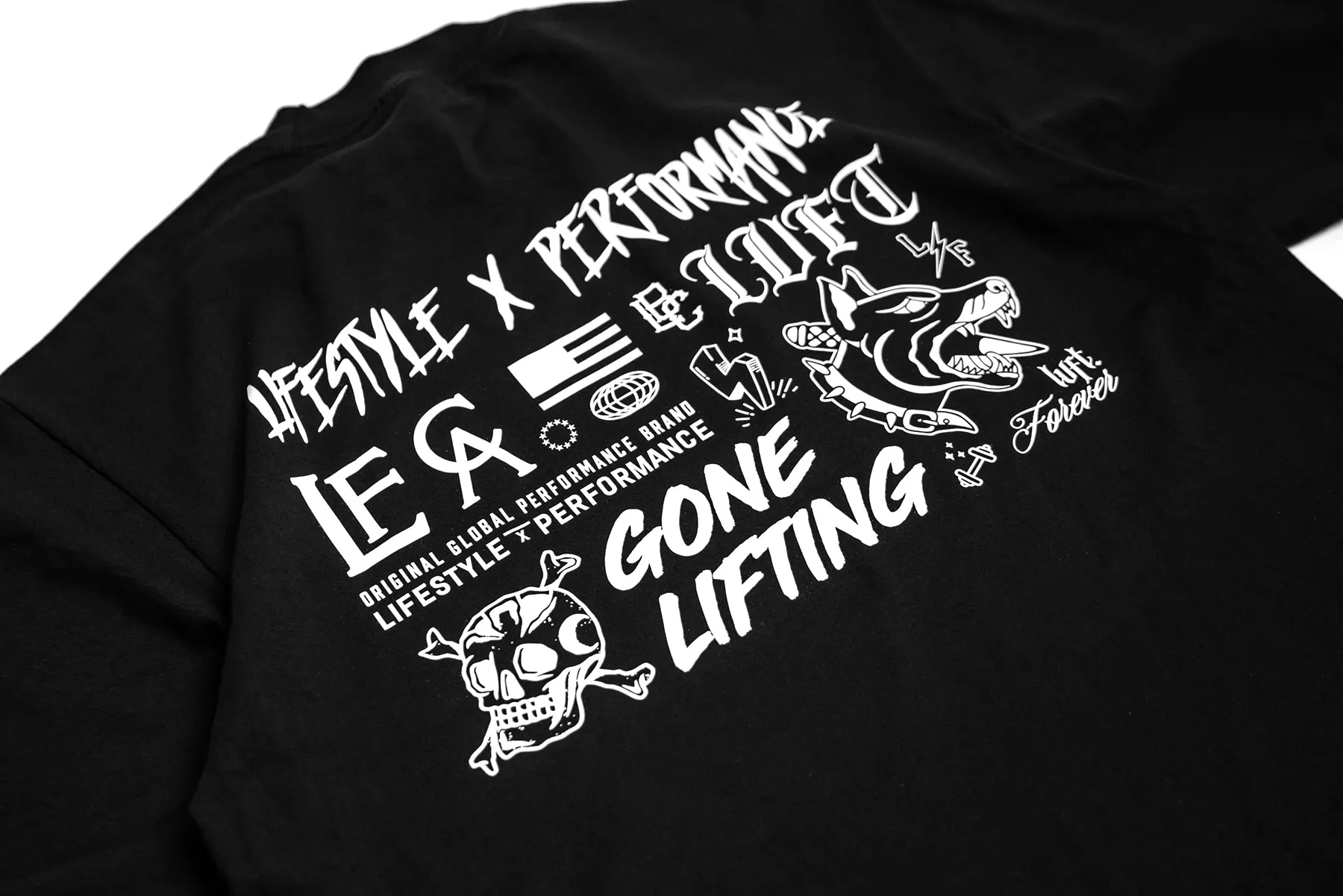 Doodles Oversized Pump Tee - Black