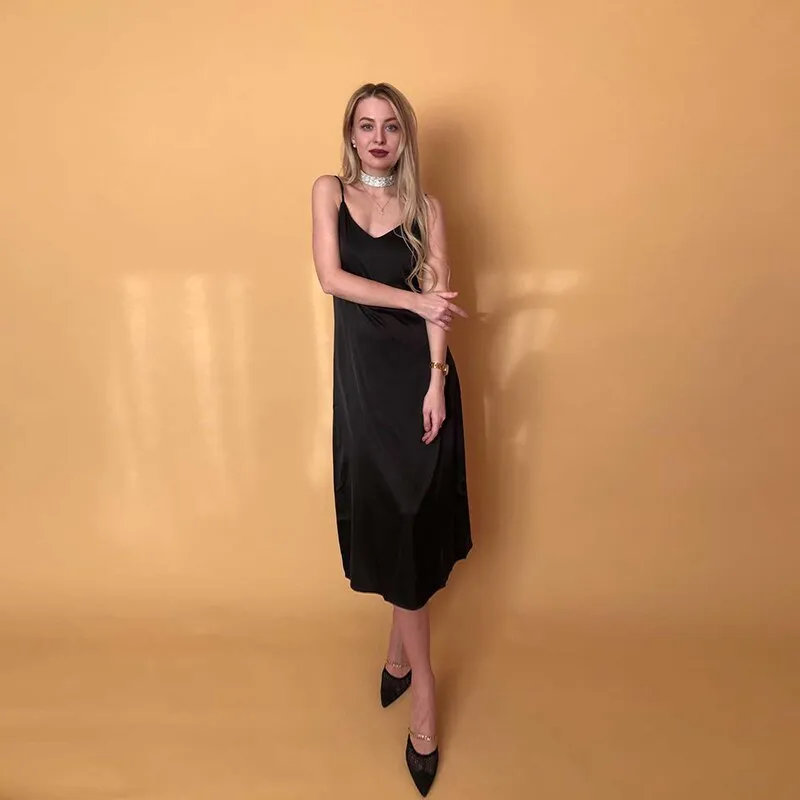 Elegant Fashion Solid Trendy Streetwear Midi Length Dress