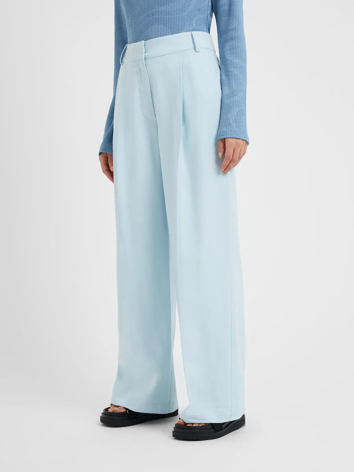 Great Plains Summer Tailoring Trousers-Corfu Blue-J4WAL