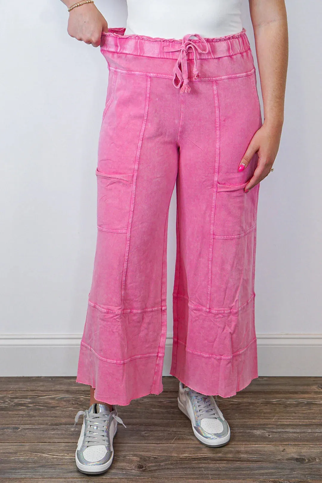 Happy Place Barbie Pink Knit Pants