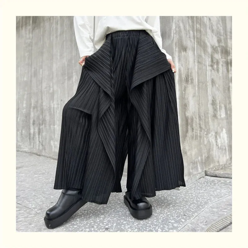 HEYFANCYSTYLE Modern Asymmetric Wide Leg Trousers