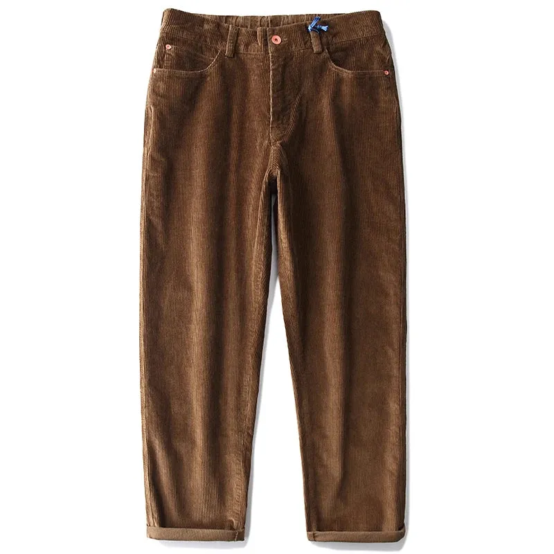 Japanese Streetwear Corduroy Casual Pants Baggy Straight Trousers