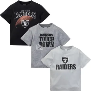 Las Vegas Raiders Boys 3-Pack Short Sleeve Tees