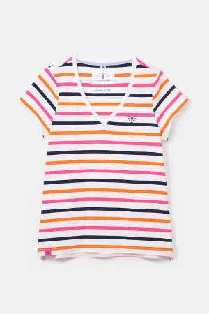 Lighthouse Ariana Orange & Pink Stripe T-Shirt