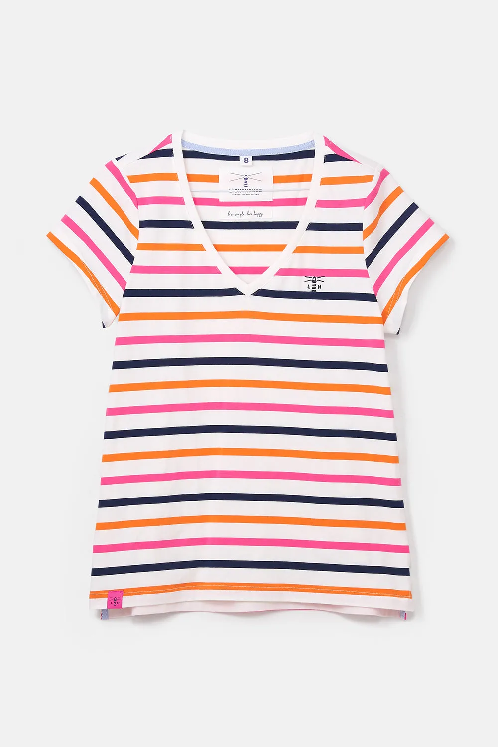 Lighthouse Ariana Orange & Pink Stripe T-Shirt