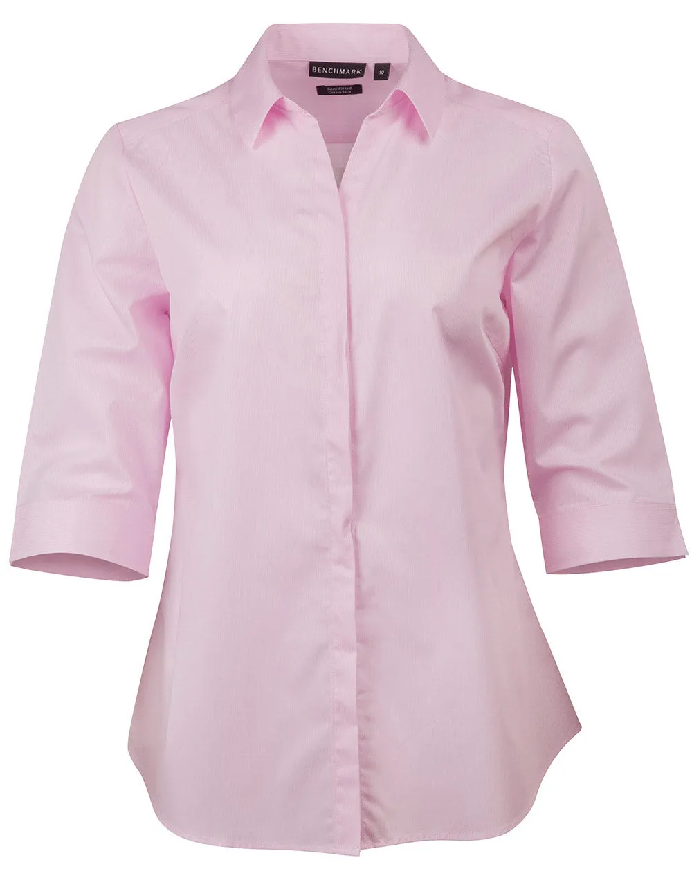 M8110Q Barkley Ladies Taped Seam 3/4 Sleeve Shirt