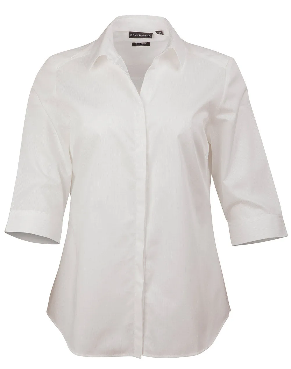 M8110Q Barkley Ladies Taped Seam 3/4 Sleeve Shirt