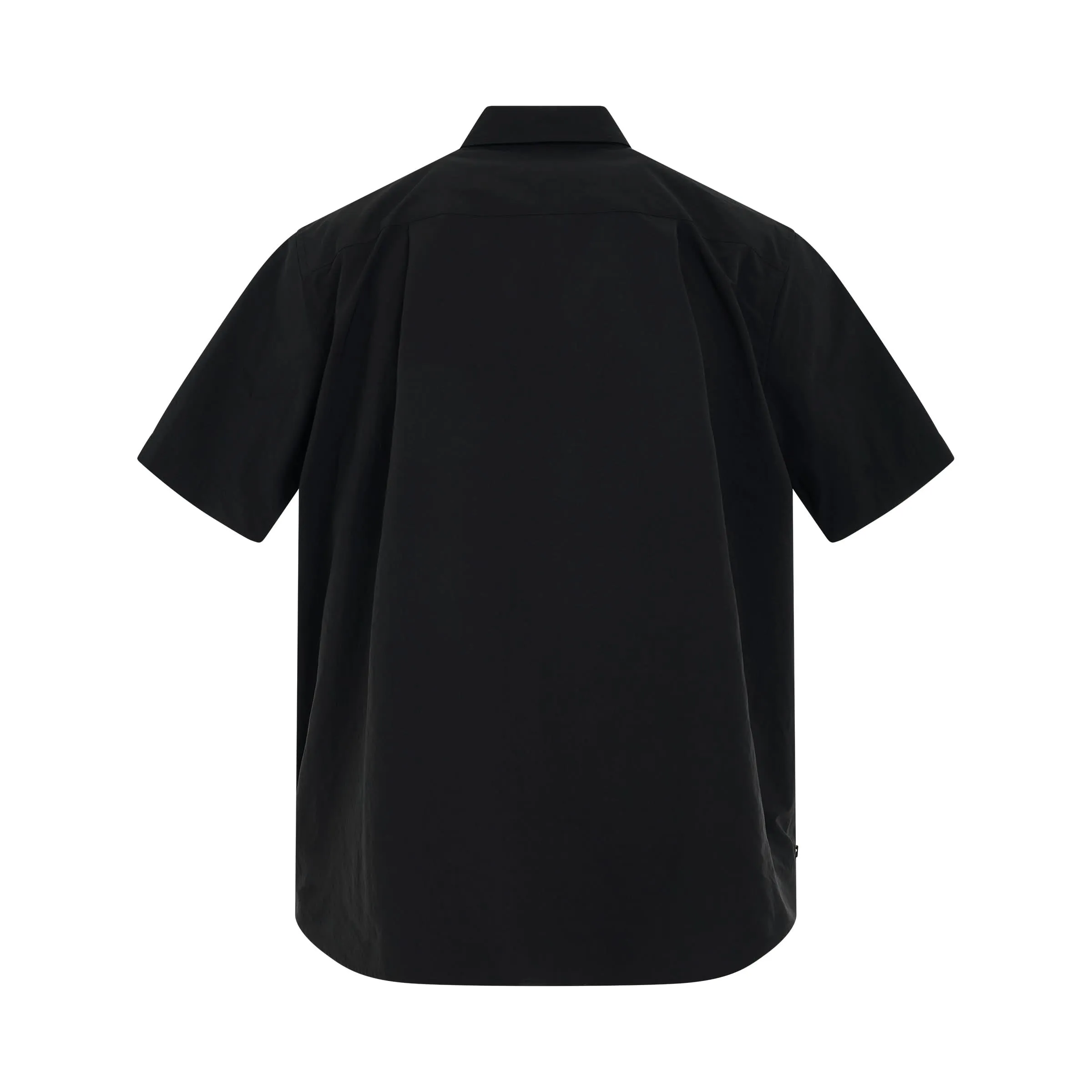 Matte Taffeta Shirt in Black