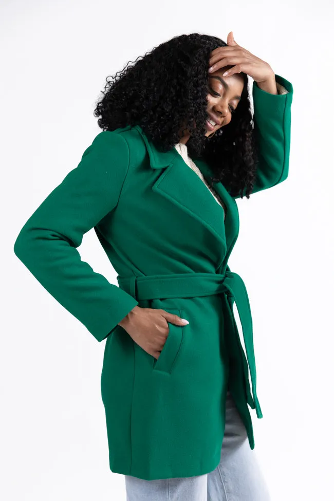 Mistletoe Moment Green Coat SALE