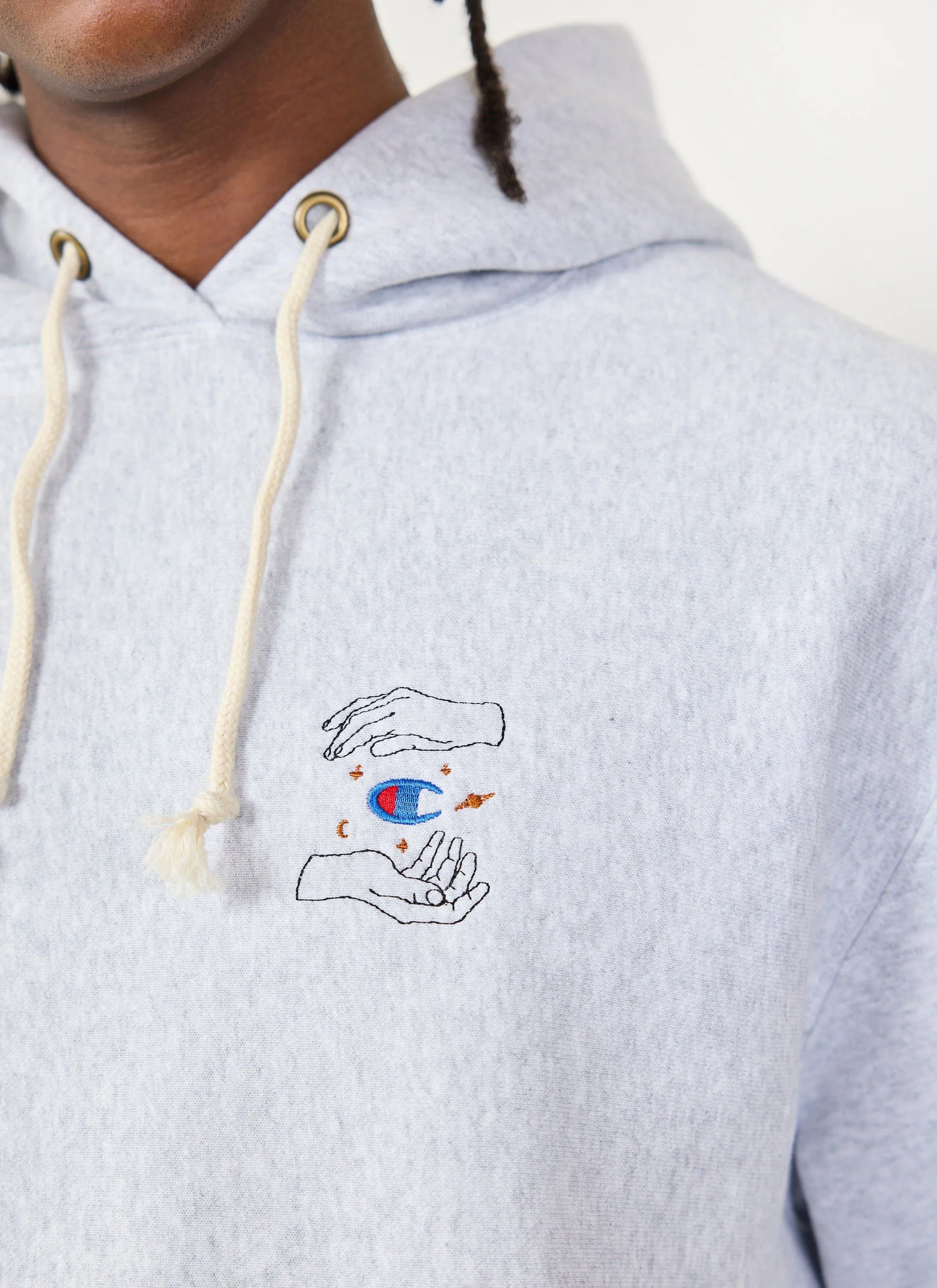 Mystic Hands Hoodie | Champion and Percival | Heather Grey