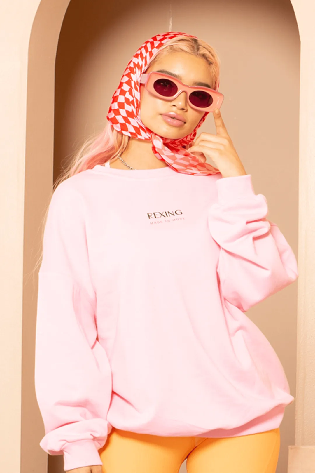 Oversized Cozy Fleece Logo Pullover Sweatshirt