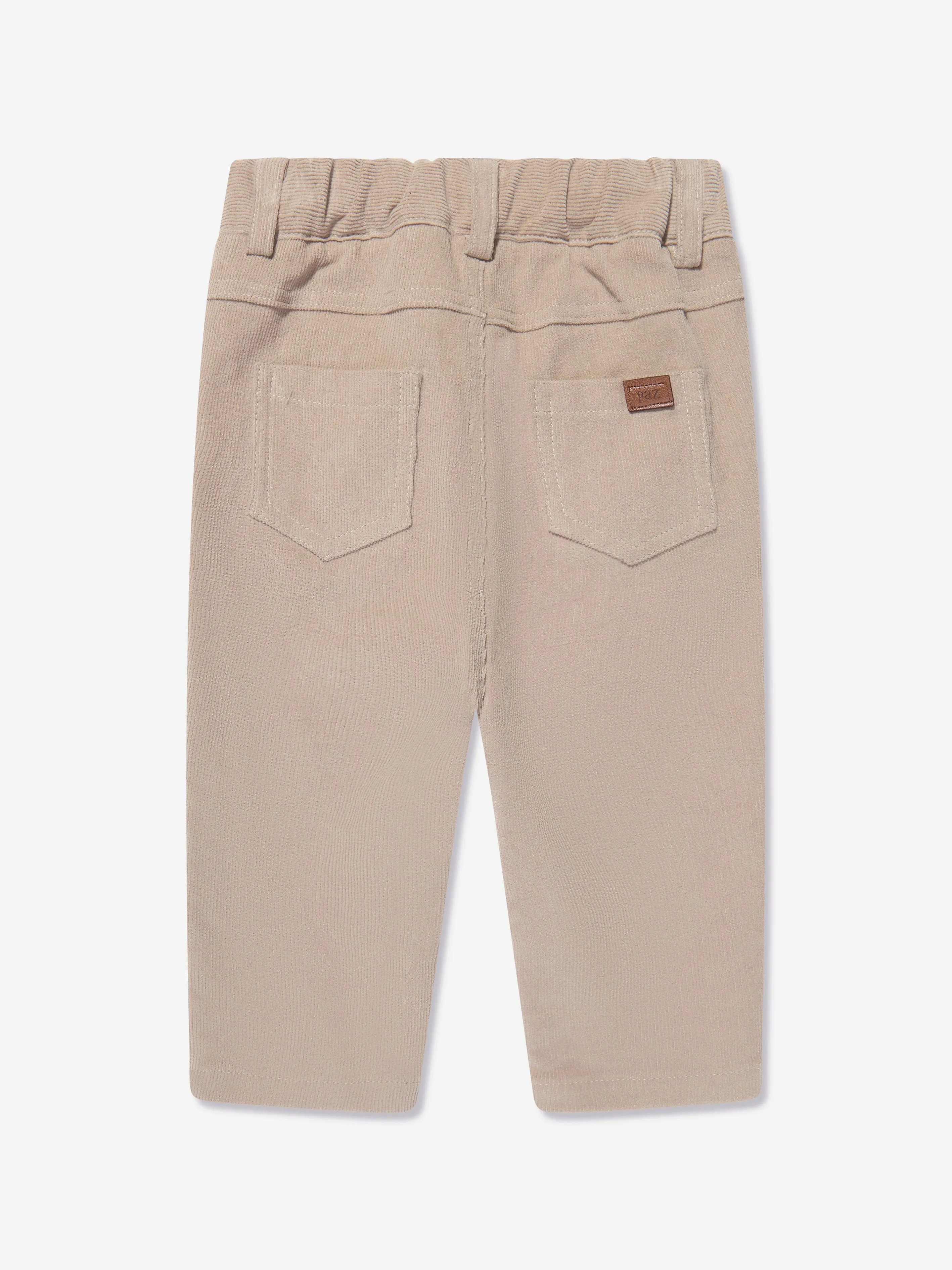 Paz Rodriguez Boys Cotton Trousers in Beige