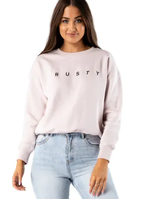 Rusty Essentials Crew Neck Fleece - Hushed Violet