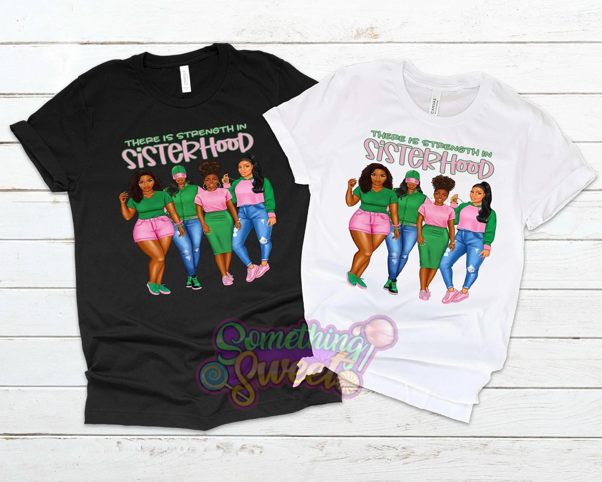 Sisterhood Pink & Green Tee