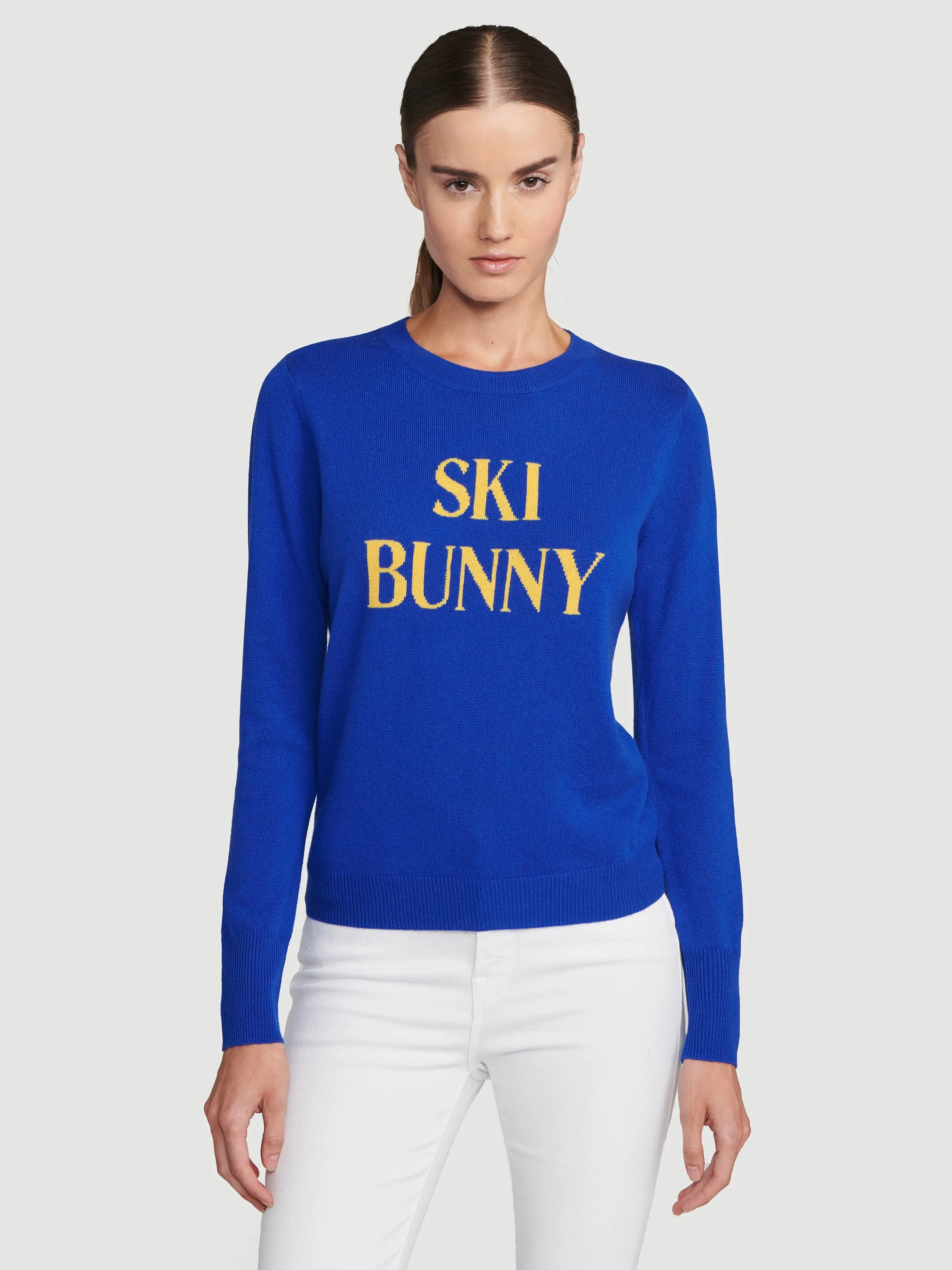 Ski Bunny Sweater -- Bright Blue Multi