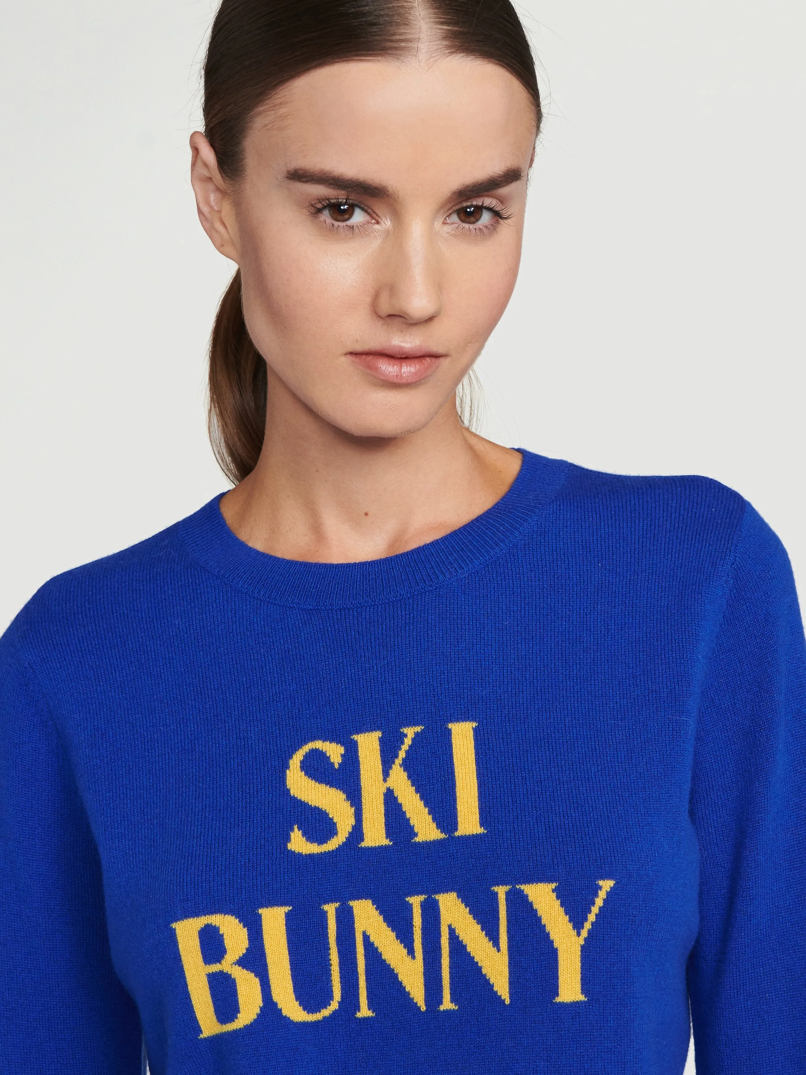 Ski Bunny Sweater -- Bright Blue Multi