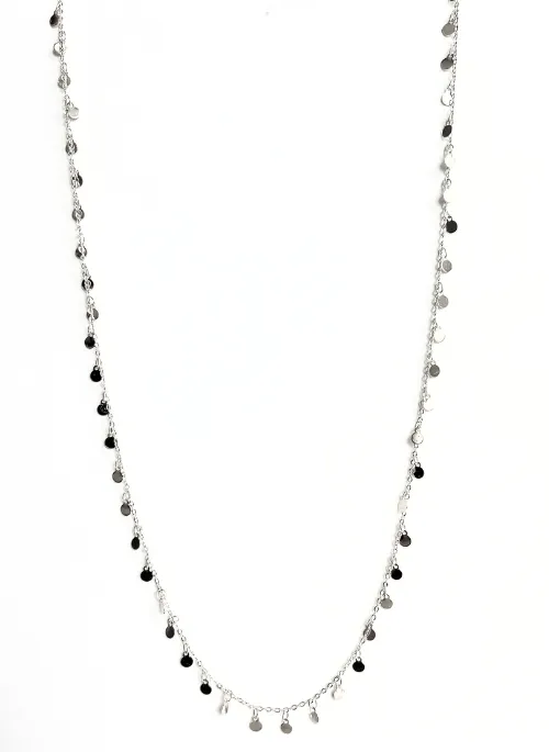 Sydnie Discs Choker Necklace Silver