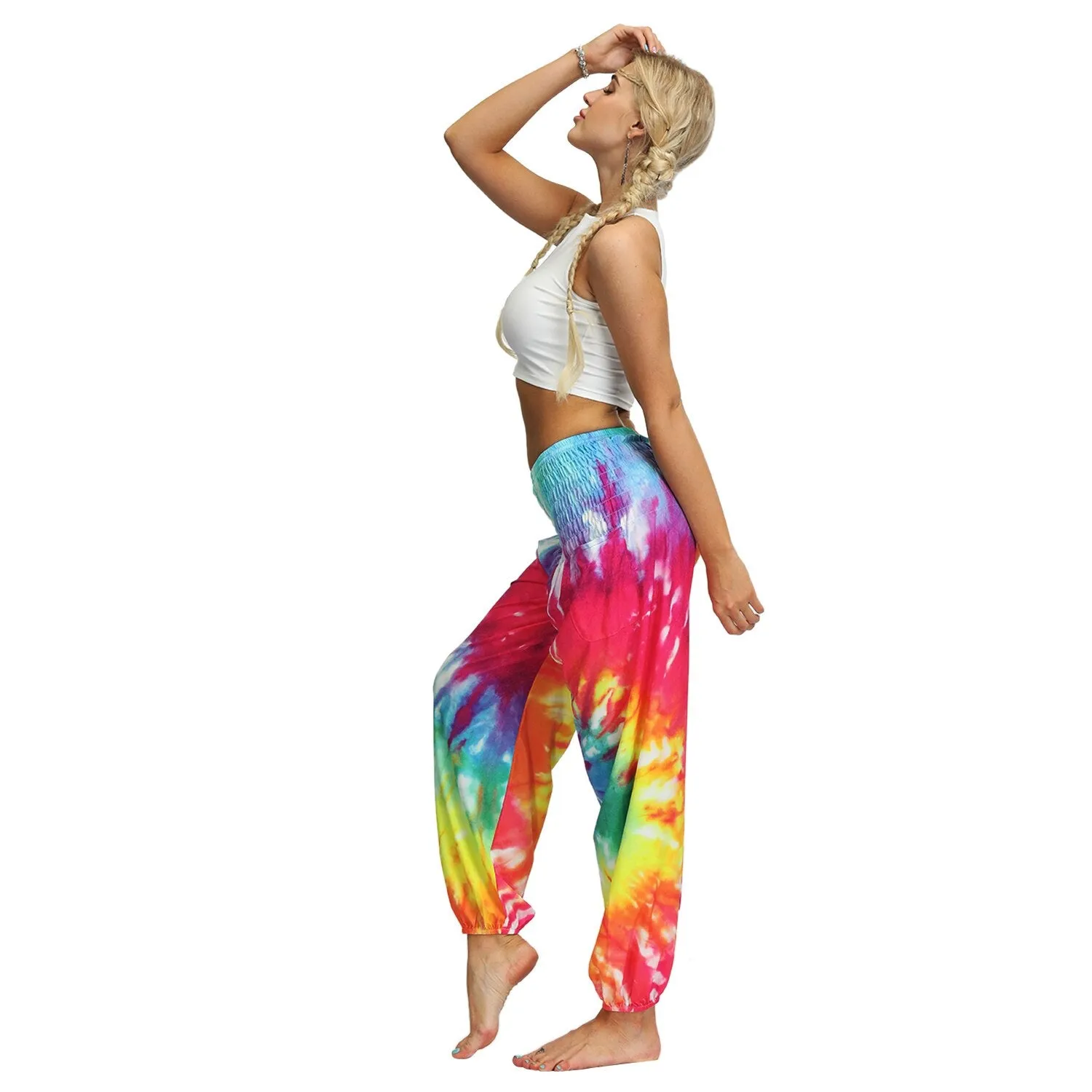 Tie Dye Multi Coloured Harem Pants