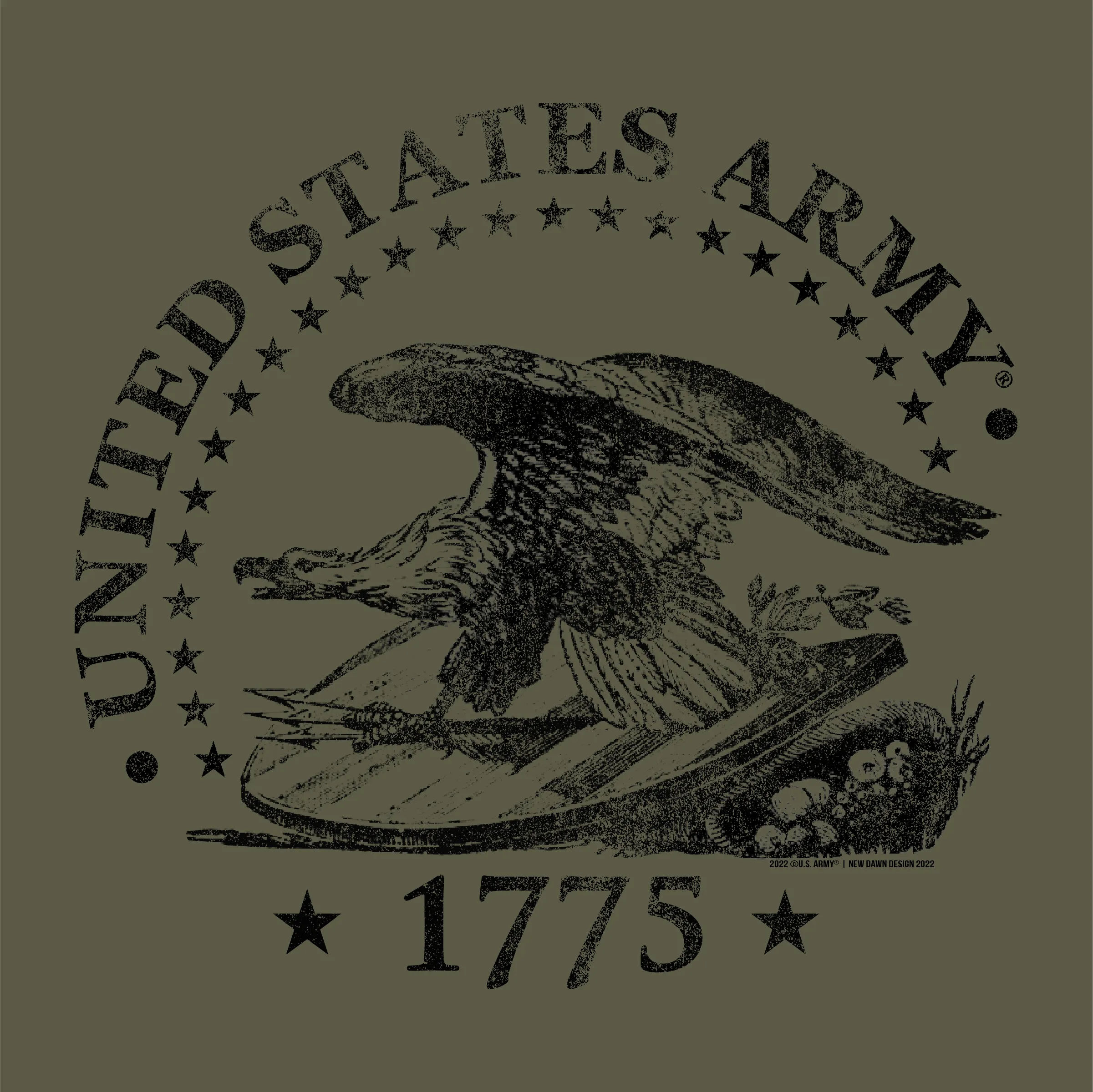 U.S. Army Est. 1775 Military Green Historical Tee